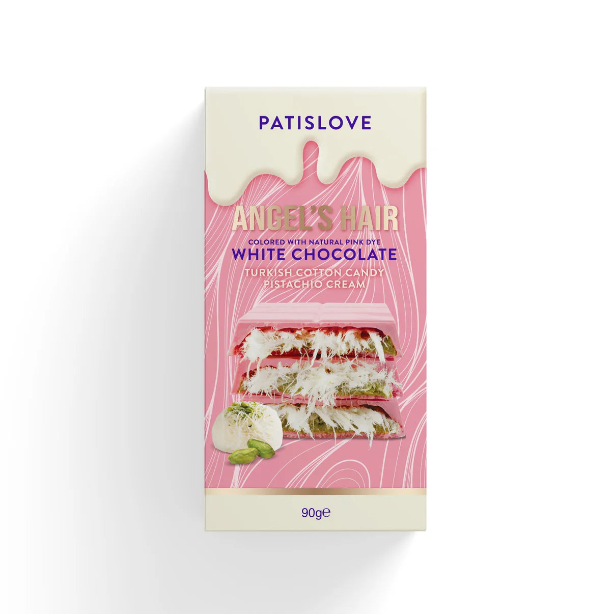 Patislove Angel Hair White Pink Schokolade 10 X 90g