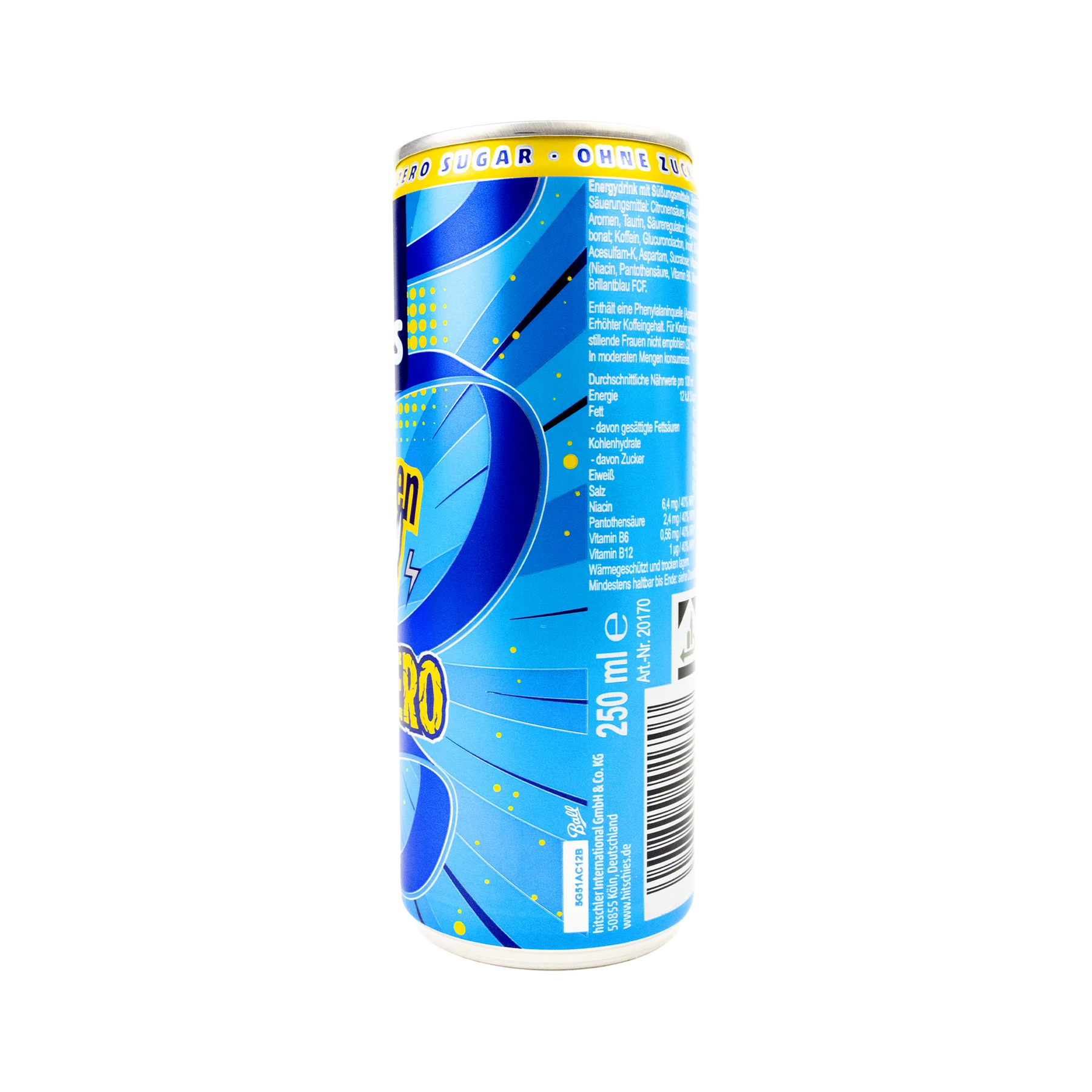 Hitschies saure Drachenzungen Energy Zero Blau 24 X 250 ml