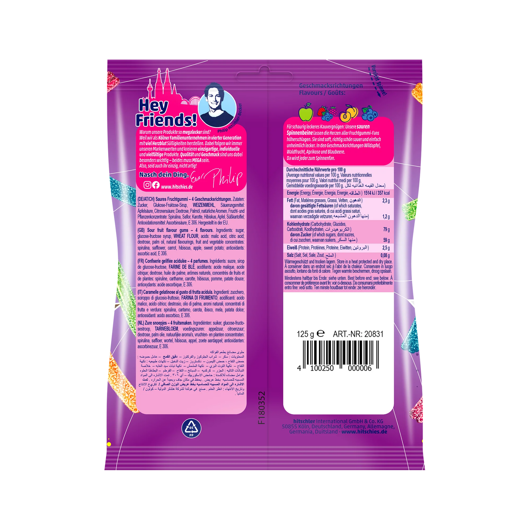 Hitschies Saure Spinnenbeine 20 x 125g