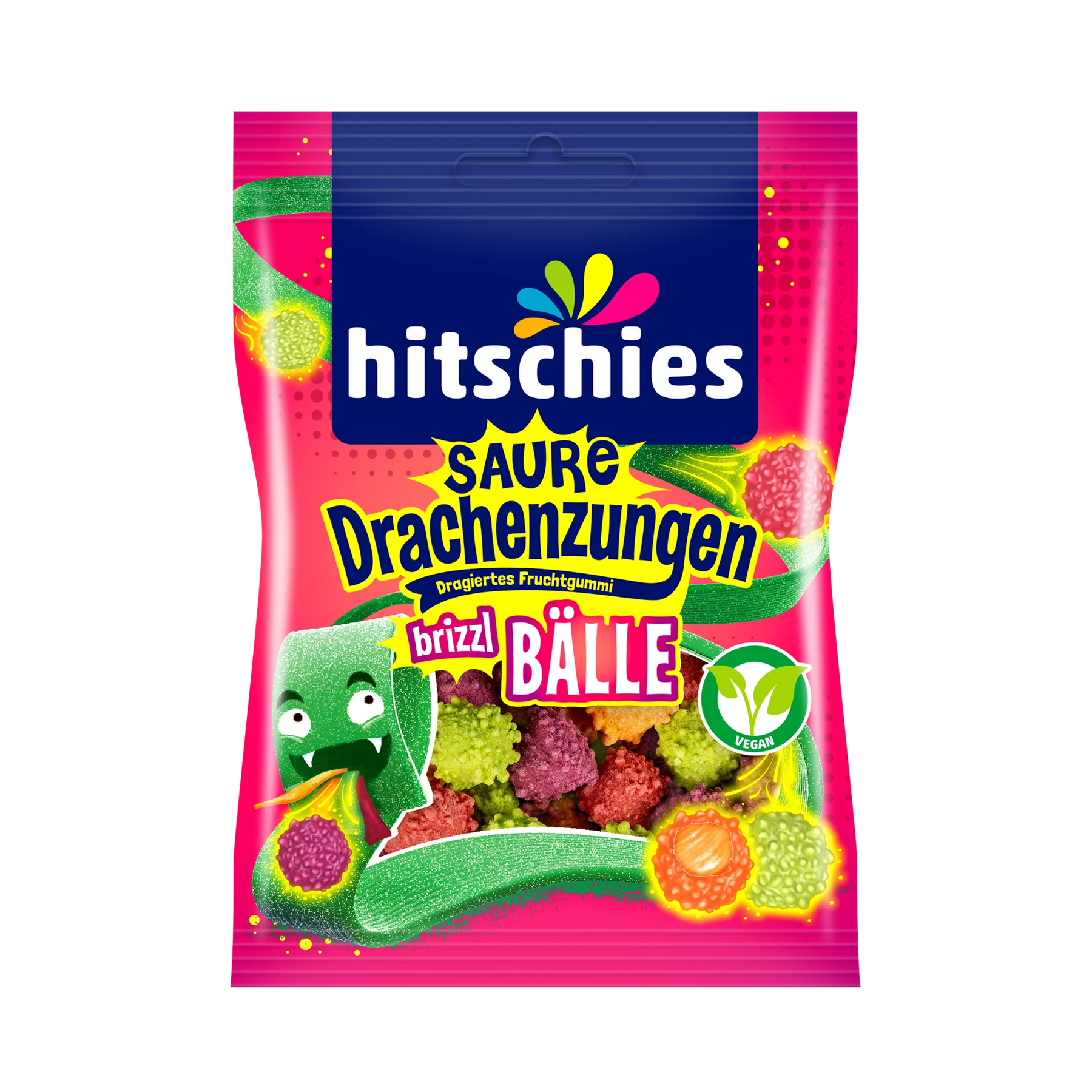 Hitschies Saure Drachenzungen brizzl Bälle 12 x 100g