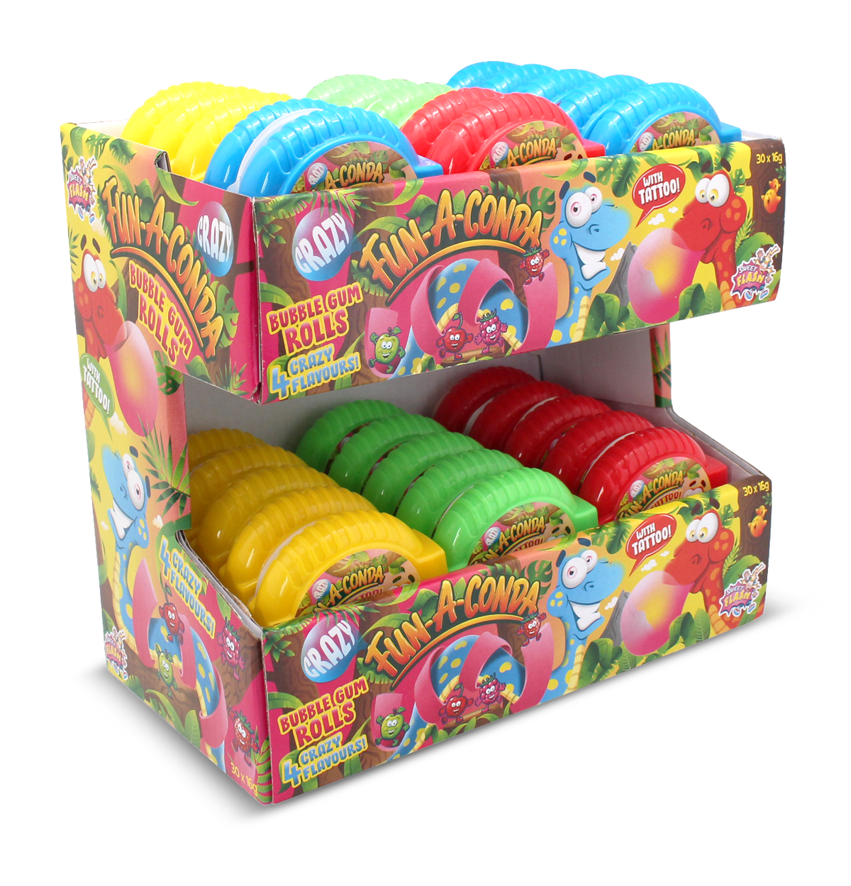 Sweet Flash Crazy Fun-a-Conda with tattoo 30stk