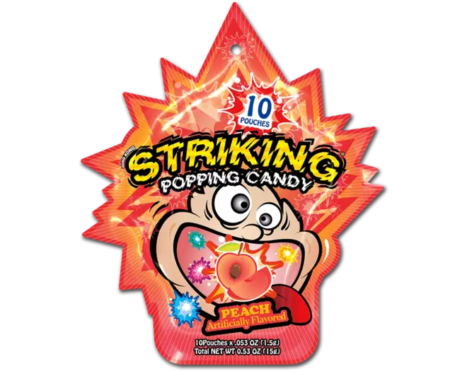 Striking - Popping Candy Peach Strip 12 x 15g