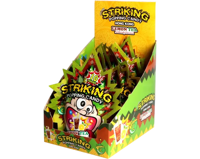 Striking - Popping Candy Lemon Tea Display 12 x 15g