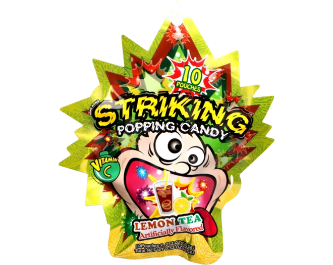 Striking - Popping Candy Lemon Tea Display 12 x 15g