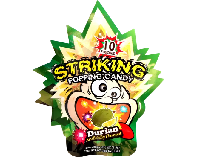 Striking - Popping Candy Durian Display 12 x 15g