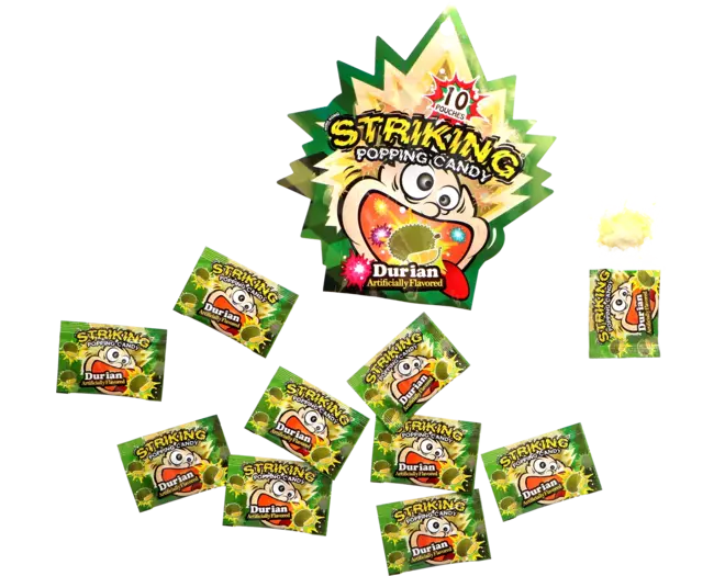 Striking - Popping Candy Durian Display 12 x 15g