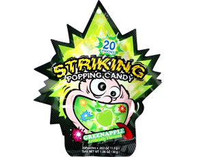 Striking - Popping Candy Green Apple Strip 12 x 30g
