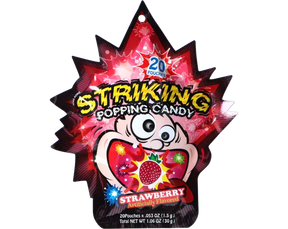 Striking - Popping Candy Strawberry Strip 12 x 30g