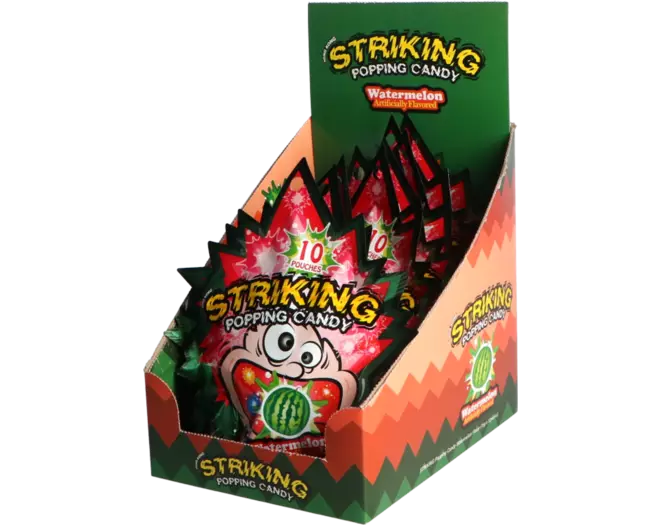 Striking - Popping Candy Watermelon Display 12 x 15g