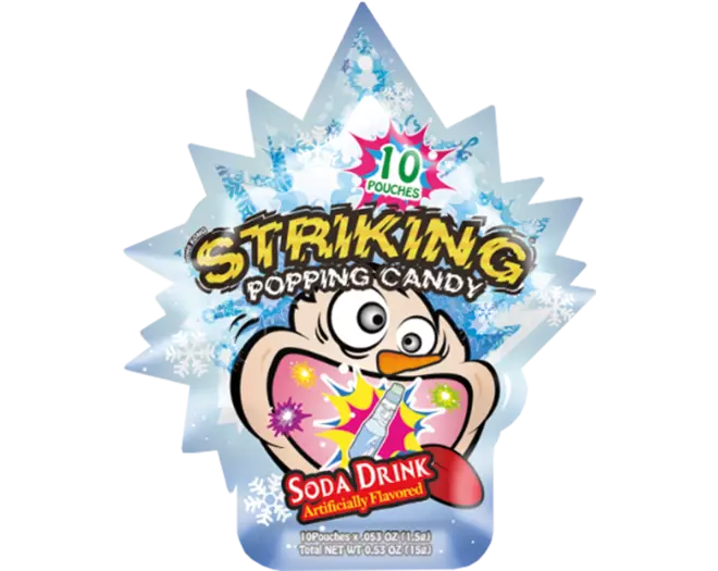 Striking - Popping Candy Soda Drink Strip 12 x 15g