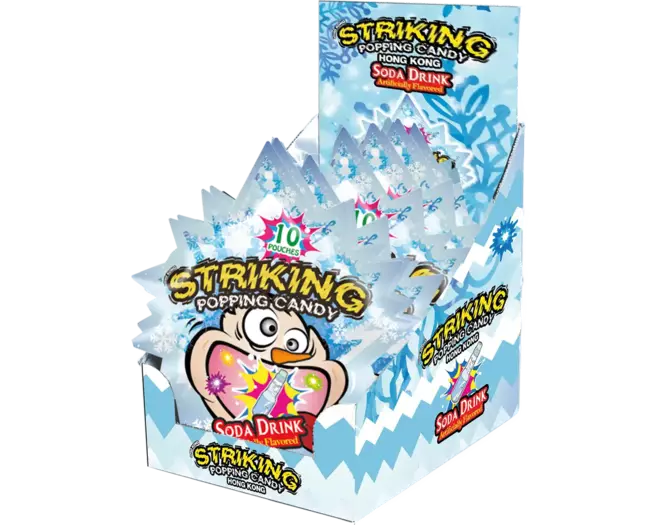 Striking - Popping Candy Soda Drink Display 12 x 15g