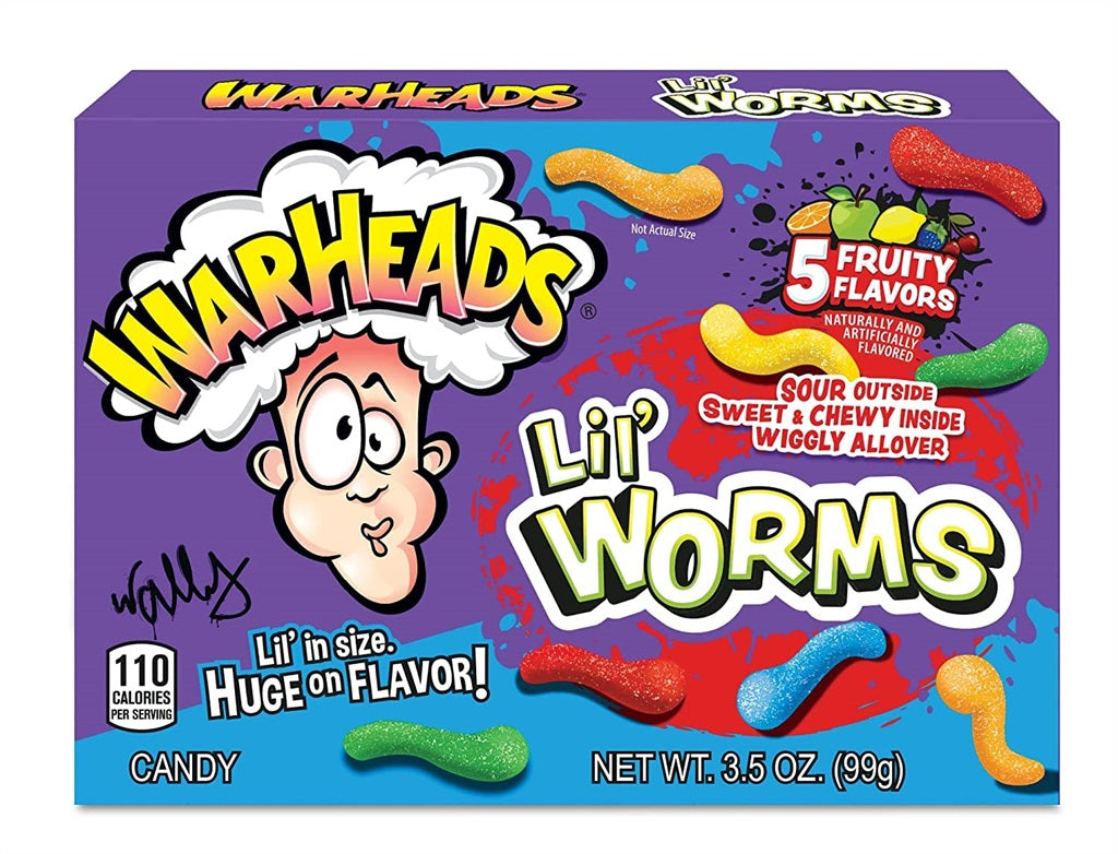 Warheads Lil Worms Box 12 x 99g
