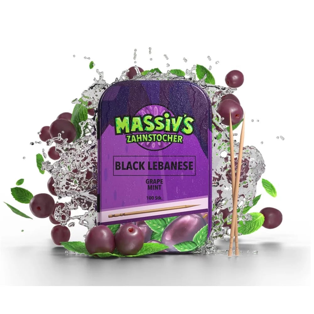 Massiv ́s Zahnstocher - Black Lebanese 10 x 100stk