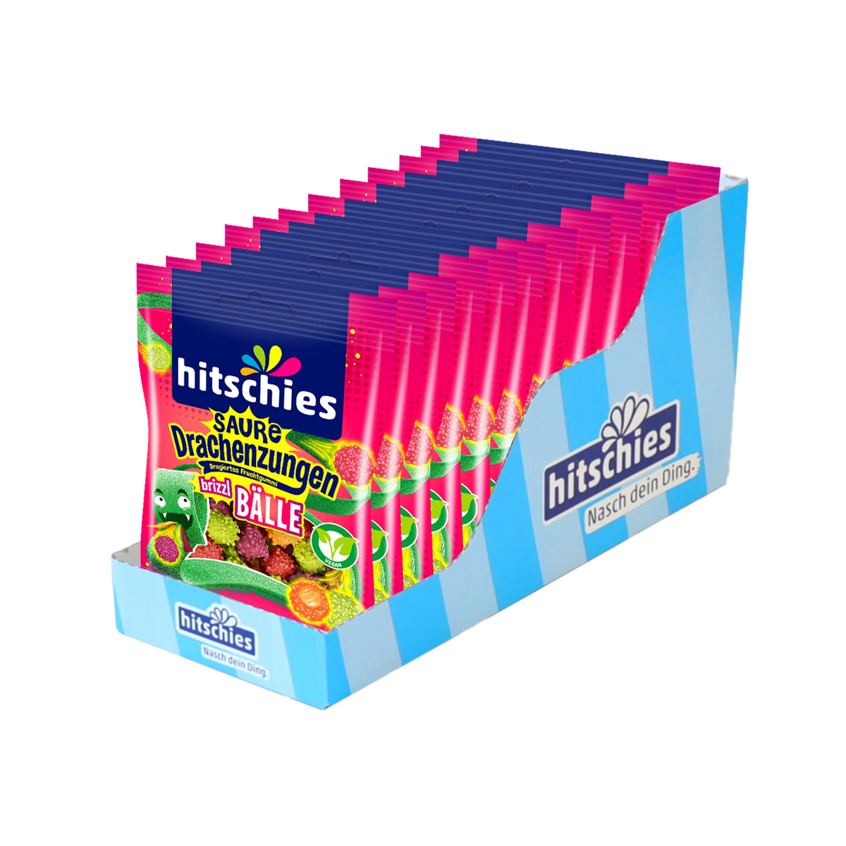 Hitschies Saure Drachenzungen brizzl Bälle 12 x 100g