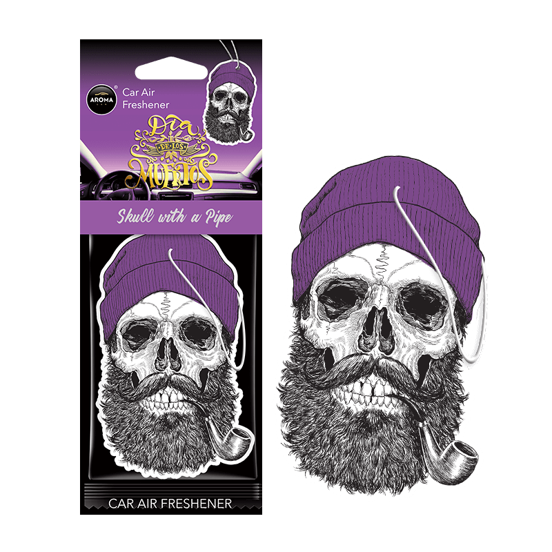 Aroma Car - Dia De Los Muertos - Skull with a pipe 24 stk
