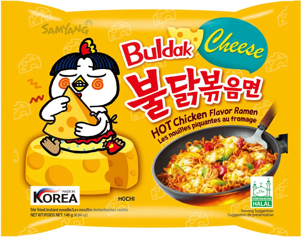 Samyang Buldak Cheese Ramen Nudeln Hot Chicken 5 x 140g