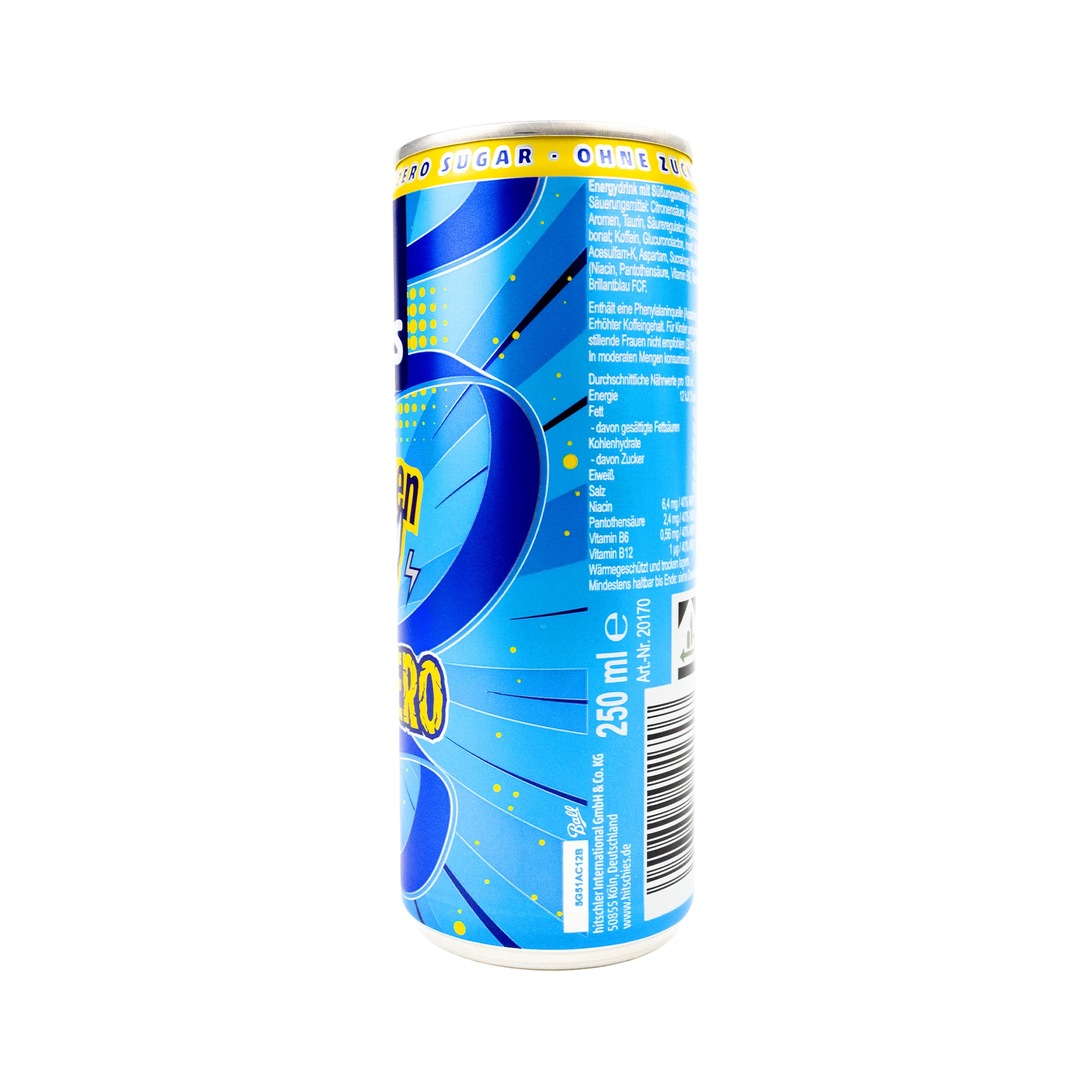 Hitschies saure Drachenzungen Energy Zero Blau 24 X 250 ml