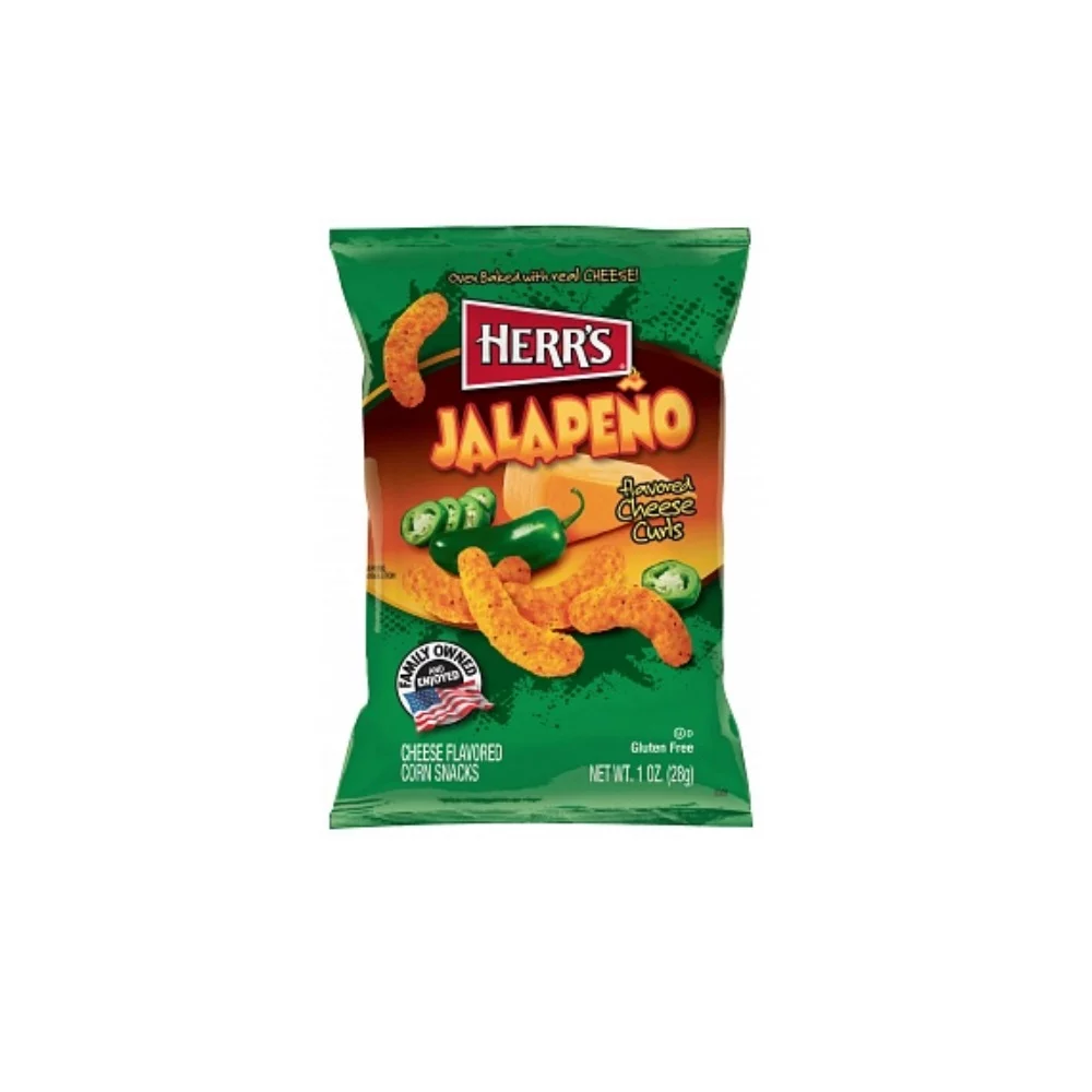 Herrs - Cheese Curls - Jalapeno 42 x 28g
