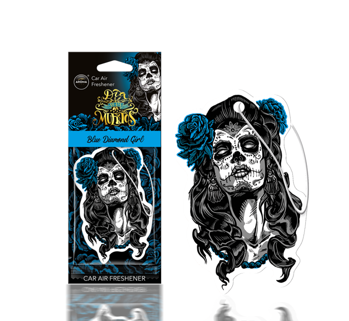 Aroma Car - Dia De Los Muertos - Diamond Girl Blue 24 stk