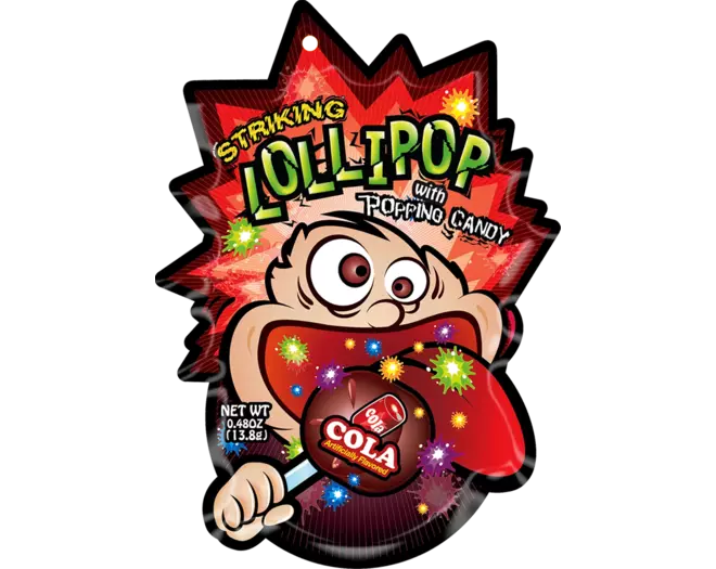 Striking - Lollipop Popping Candy Cola Strip 12 x 13.8g
