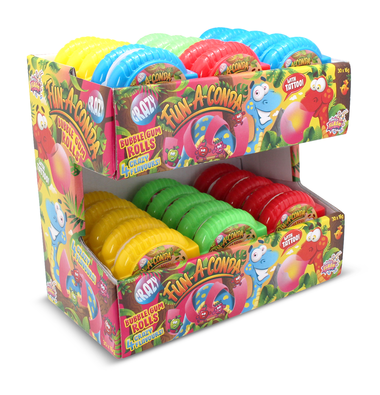 Sweet Flash Crazy Fun-a-Conda with tattoo 30stk