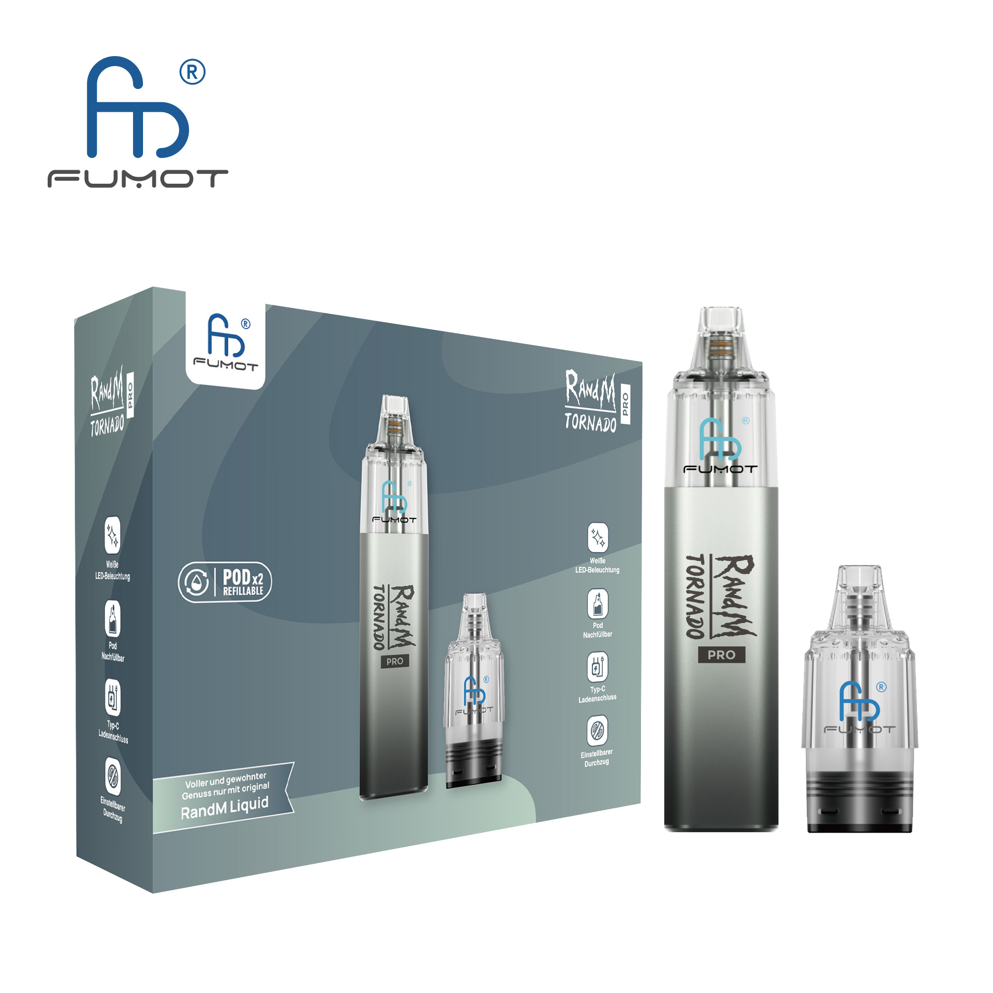 RandM Tornado Pro POD-Kit Farbe: Blue 5stk