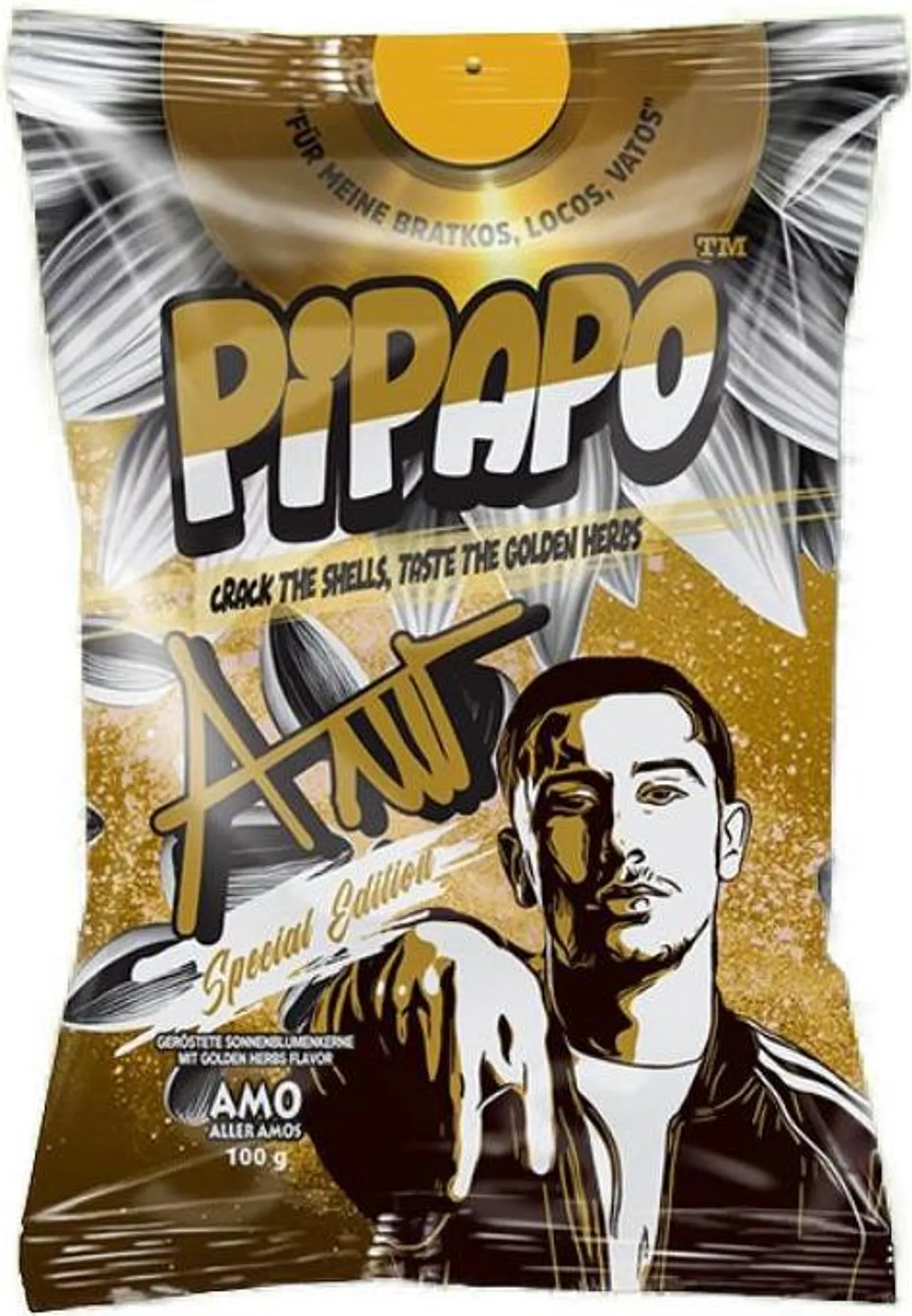 PIPAPO Amo geröstete Sonnenblumenkerne Gold Edition 30 x 100g
