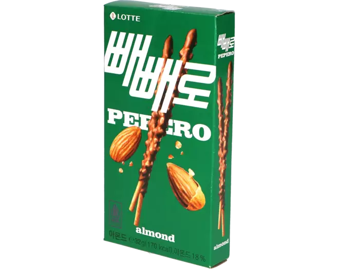 LOTTE | Pepero - Almond & Chocolate Sticks - Local | 40x32g