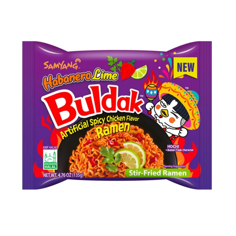 Samyang Buldak Ramen Nudeln Habanero Lime 5 x 140g