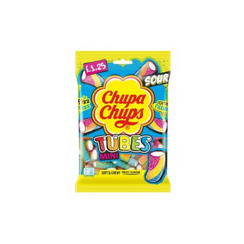 Chupa Chups - Mini Sour Tubes - 12 x 120g
