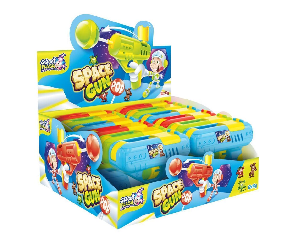 Sweet Flash Space Gun Pop 12stk x 10g
