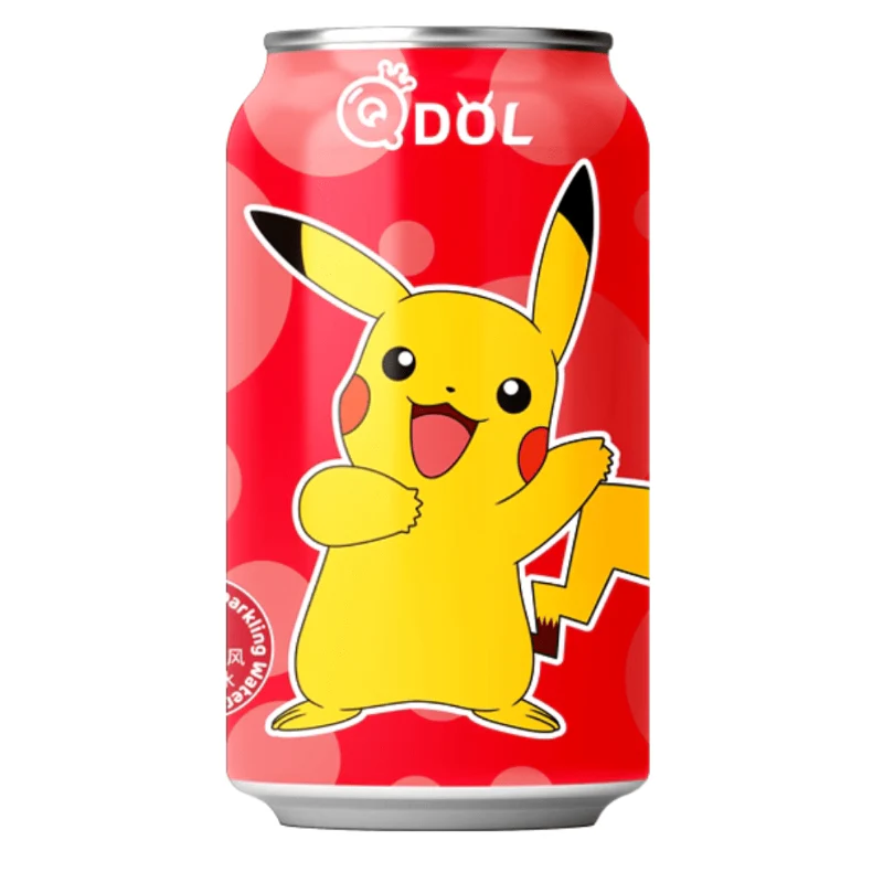QDOL Pokemon Pikachu Strawberry sparkling water 24 x 330ml DPG