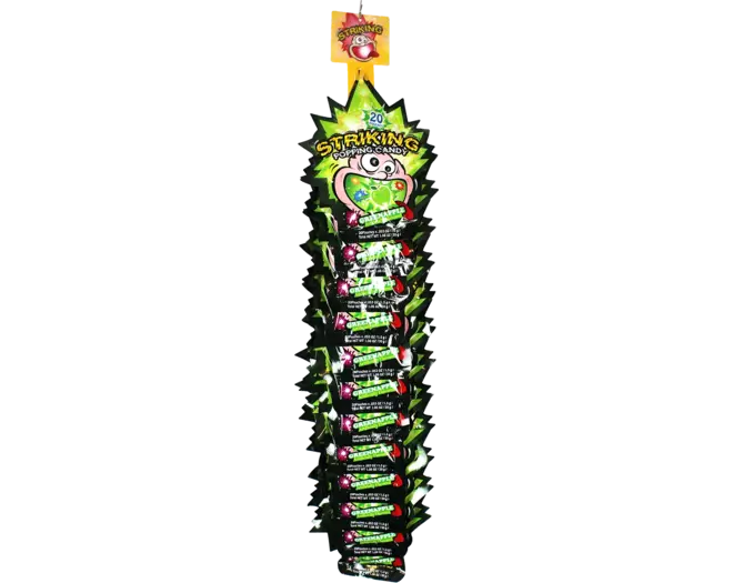 Striking - Popping Candy Green Apple Strip 12 x 30g