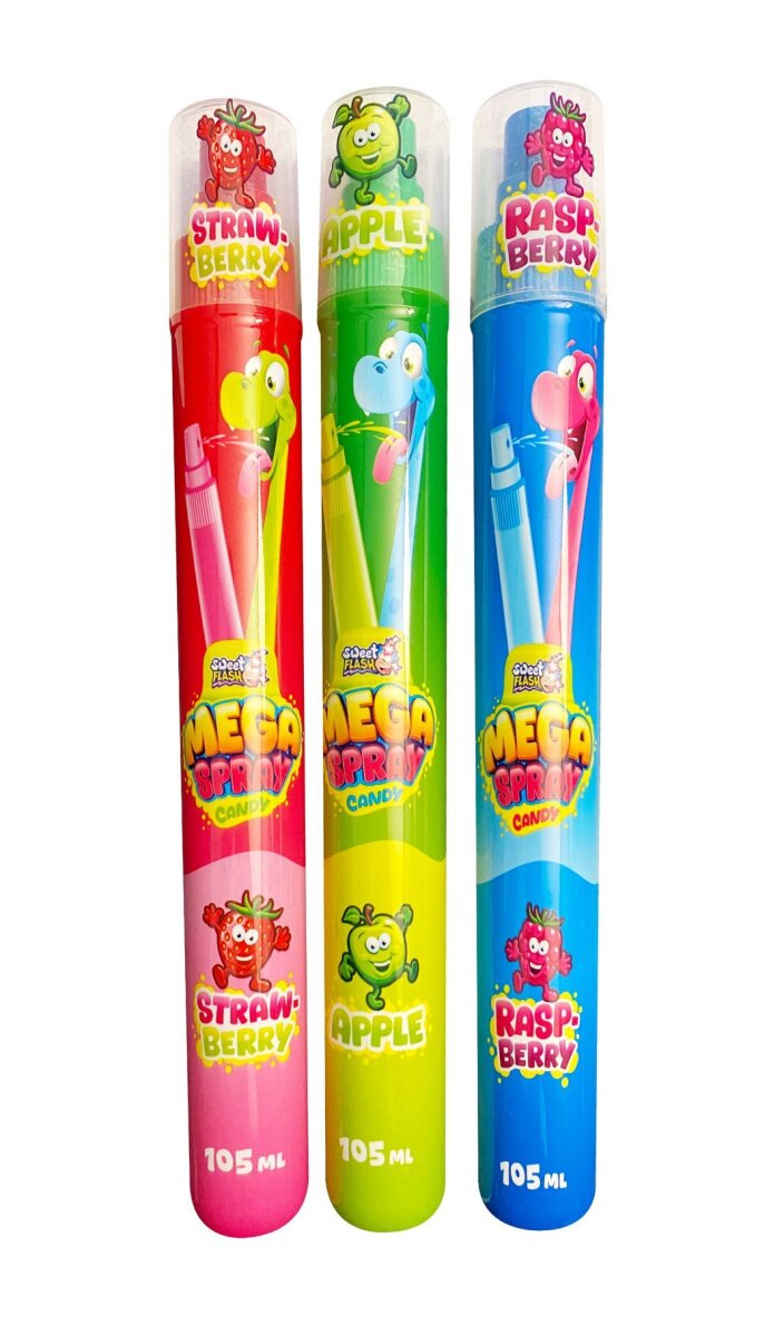 Sweet Flash Mega Spray Candy 15stk x 105ml