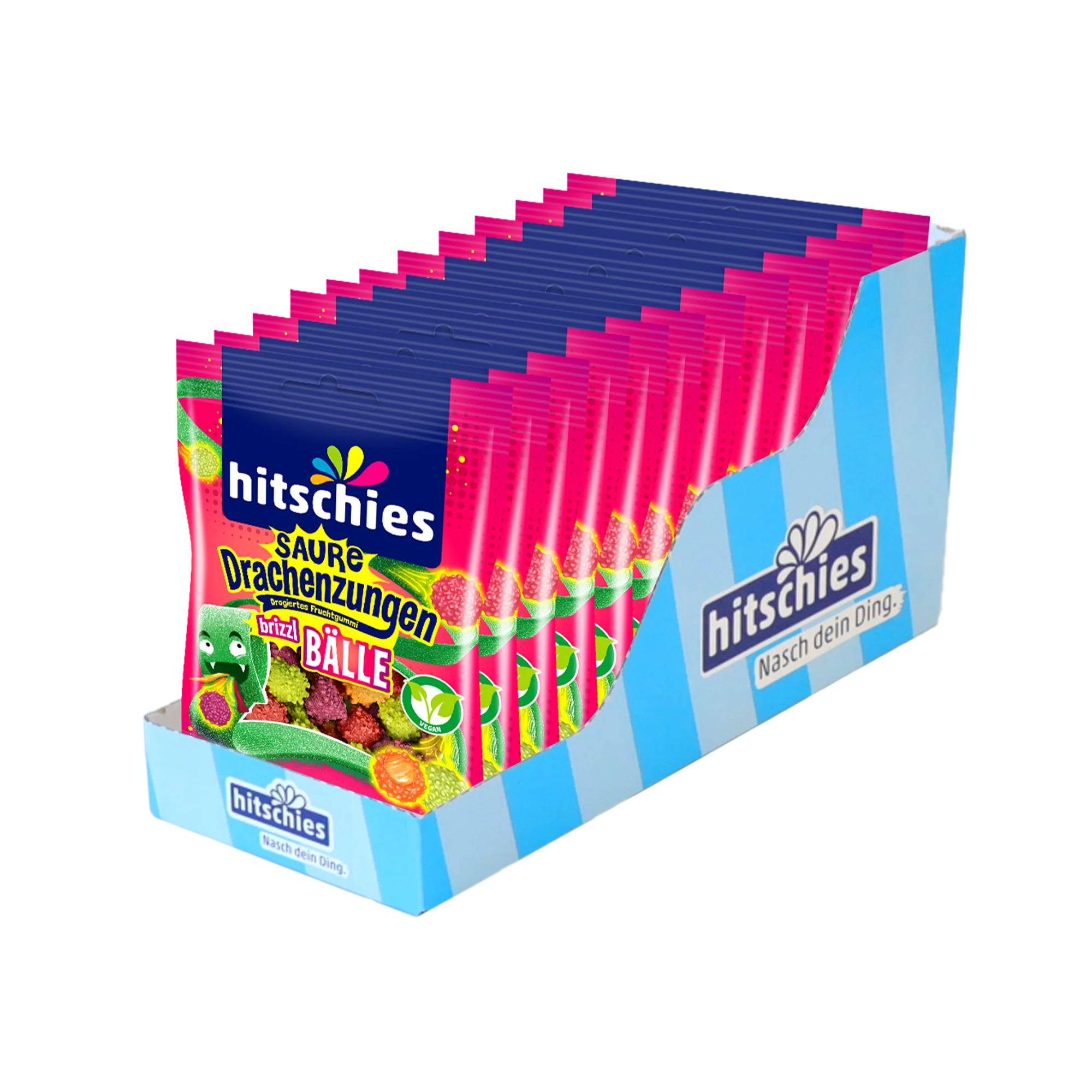 Hitschies Saure Drachenzungen brizzl Bälle 12 x 100g
