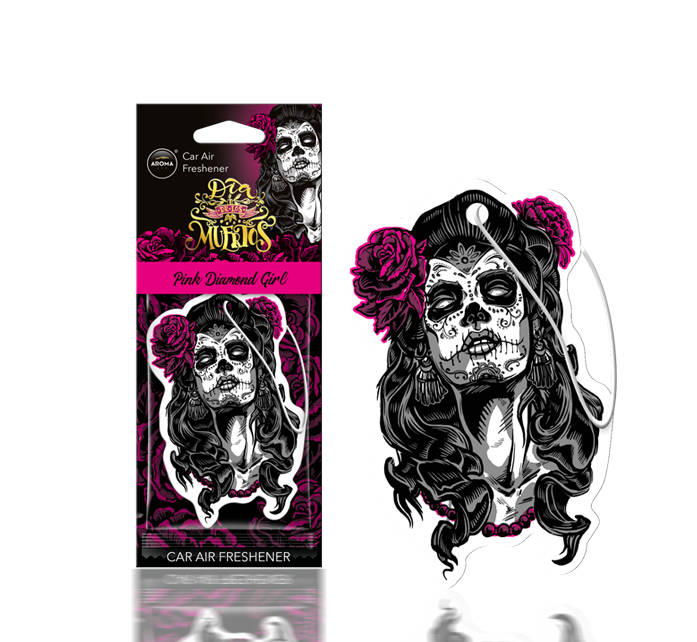 Aroma Car - Dia De Los Muertos - Diamond Girl Pink 24 stk