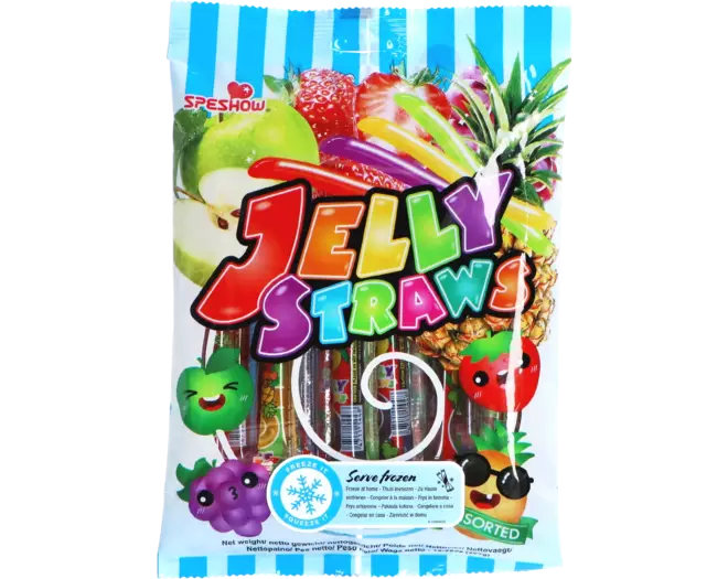 Speshow - Assorted Jelly Straws in Bag 30 x 300g
