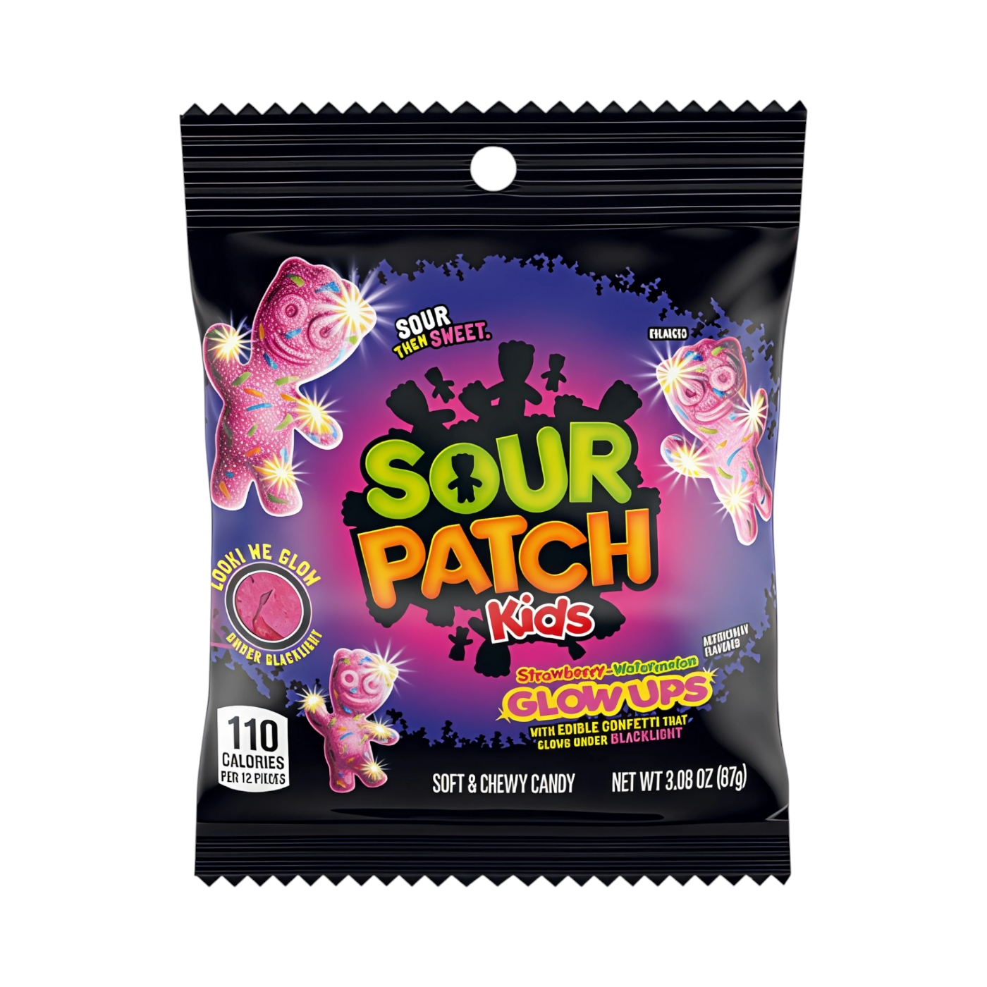 Sour Patch Kids Strawberry Watermelon Glow Ups PEG BAG 12 x 87g